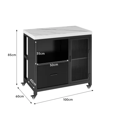 OUJUGEJIAJU | Multifunctional Mobile Kitchen Island Cabinet
