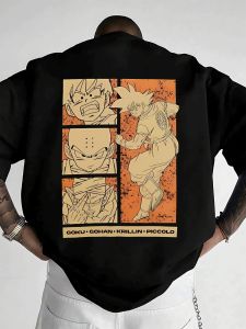 Bandai | Dragon Ball Z Goku Piccolo Anime Graphic T Shirt Men Cotton Short Sleeve Tee Summer Streetwear Oversized Casual Graphic Tee Tops