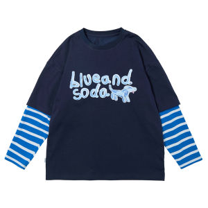 LANQISHUI | Streetwear Cool Fake Two-Piece Cotton T-Shirt