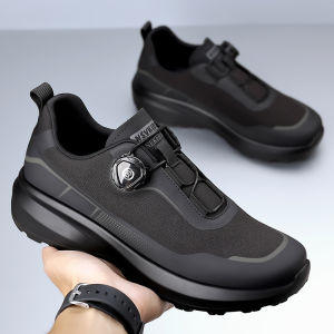 NUDANLAI | Rotating Buckle Mesh Mens Hiking Shoes Outdoor Sports Casual Sneakers Thick Soles
