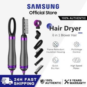 Samsung 6 in 1 Multifunctional Hair Dryer Styling Tools Curler Hair Straightener Original Hair Styling Set Comb Curler Support COD