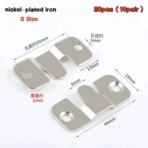 20Pcs/10Pairs Interlock Hanging Buckle Flush Mount Bracket Z Clips Furniture Connector Wall Picture Frame Hanger Display Hooks