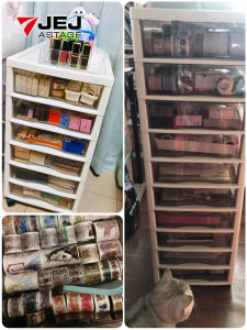 JEJ Storage Cabinet with Drawer Japan Imported Movable Multi-Layer File Cosmetic Finishing Manicure Chest of Drawer