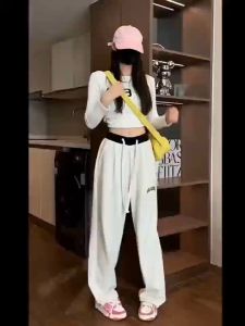 celana loose pants pria Celana Panjang Pria Fashion celana kasual pria santai celana korean style baggy pants Celana Pria dan Wanita Trendi Merek Hip Hop Sweatpants Gaya Hong Kong