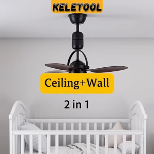 Dual 16" DC Ceiling Wall Corner Fan Dual Hanging System for Wall and Ceiling Mount Comes with Remote Control Quiet Energy Efficient