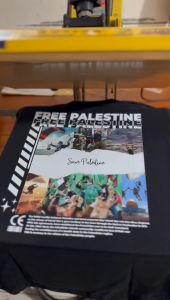 Kaos Free Palestine Bendera Palestina Bahan Combed 24s UB Cloth Katun