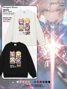 Couples FGO Gudao Fate Jeanne dArc Arthur King Anime Cartoon Fleece Hoodie Loose Fit Cotton Polyester round Neck Sweatshirt