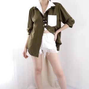 KLOWI-KEMEJA WANITA TERBARU-ATASANN KEMEJA WANITA-BAJU ATASAN KEMEJA-KEMEJA OVERSIZE WANITA-KEMEJA OUTFIT CEWEK-KEMEJA CEWEK OUTFIT-KEMEJA WANITA LINEN