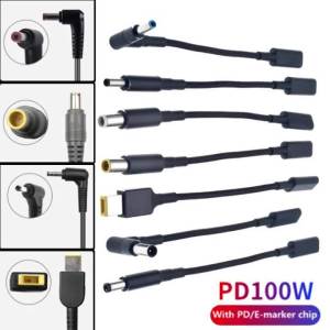 JCD | 100W Đa Năng Laptop Điện USB Loại C Nữ Sang Nam Sạc Nhanh Cáp Chuyển Đổi Ổ Cắm Cắm Để Sạc Nhanh