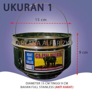 saringan Megicom/kukusan nasi low Carbo6 1 Liter dan 0.6 L(stenlis&aluminium)