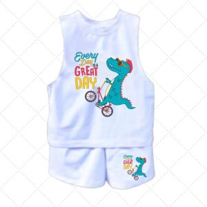 Trendy CUTE Muscle tee Terno for kids Cute sando short prints sublimation|Kids tops & short