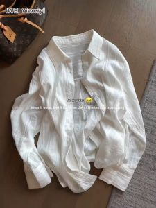 YIWEIYI | Áo Sơ Mi Rộng Thời Trang Chống Nắng