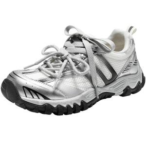 Belle | Silver Breathable Height-Increasing Casual Womens Shoes