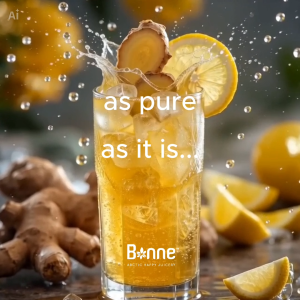 Bonne Finland Ginger Shot Lemon Juice 65ml | Pure Ginger Immunity Detox Anti-Inflammatory No Sugar Halal
