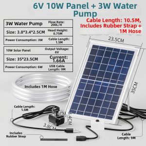 MENGMIAN | Aeration and Filtration Solar Pump for Fish Tank