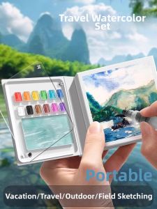 FEIYU | Portable Drawing Set Mini Transparent Acrylic Box 24 Colors