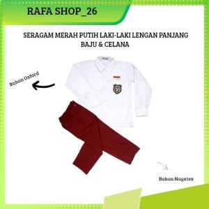 [PAKET KOMPLIT] Seragam Merah Putih SD Laki-laki Panjang