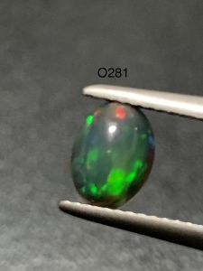 O281 แบล็คโอปอลเอธิโอเปีย 0.75 กะรัต ธรรมชาติ 9.4x5.7x3.4 มม ขนาด อบรมความสวยคุย น้ำหนัก