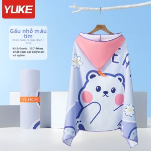 Yuke | Khăn Biển Có Mũ Bảo Vệ UV Chống Nắng Khô Nhanh