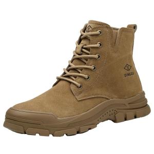 DINGGU | Mens Steel Toe Anti-Smash Puncture Resistant High Top Winter Welder Safety Work Boots