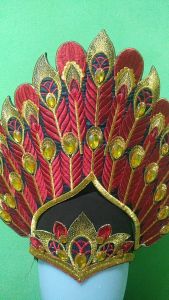 Renda Bordir Mahkota & Aksesoris Tari Siger Bulu Merak