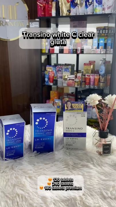 Glutathione Transino White C Clear Beauty Supplement for melasma 120/180/240 Tablets