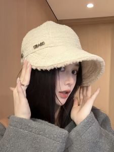 หมวกบังแดดขนแกะฤดูใบไม้ร่วงและฤดูหนาวสำหรับผู้หญิง หมวกบุขนแกะแบบลำลอง ทรงกลม ขนาดใหญ่ หมวกบุขนแกะแบบสวมหัวสำหรับเด็กและเยาวชน