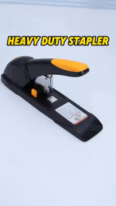 Officom Oc0303 Heavy Duty Stapler Black/White-Binding 100 Sheets Labor-Saving Soft Grip Metal