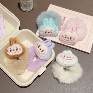 Adorable Plush Hair Ties Cartoon Cute Non-damaging Childrens Fashion Hair Accessories Sweet Soft Hair Bands Hair Rings