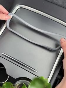 Rear View Mirror Protector Frame Cover For Tesla Model 3 Y YL Juniper 2026 2025-2020 Center Console Rearview Trim Silicone Trim