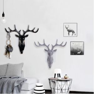 【On Sale】Animal Deer Head Wall Hook Self-adhesive Clothes Display Stand Hook Hanging Hat Room Decoration