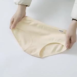 ชุดชั้นในเอวต่ำผ้าฝ้ายของผู้หญิง VINTLOOK กางเกงชั้นในชายสีล้วนระบายอากาศที่สะดวกสบายนักเรียนกางเกงในชาย