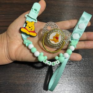 Disney | Luxurious zirconium baby nipple & nipple holder with cartoon print for chewing on babys nipple Suitable for newborns Anti-drop