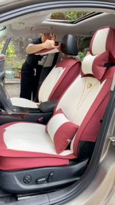 Luxury Leather Hyundai Special Car Seat Covers Full Set-Waterproof Seat Protectors-Cars Interior Covers for Accent Reina Elantra Tucson Genesis Getz i10 and other models