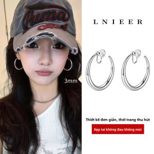 Lnieer | Bông Tai Bạc Sơmi 999 Hình Tròn
