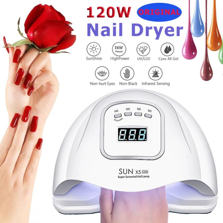 Original Gel Nail Dryer UV/LED Nail Lamp 6W/18W/36W/54W/120W/220W 10s ...