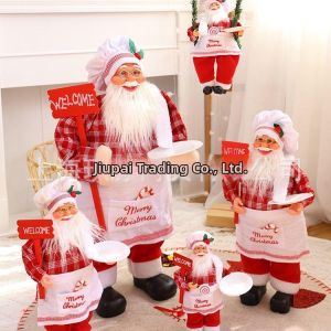 Festive Cloth St. Nicholas & Snowman Figurines Window Decoration