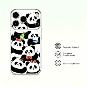 GFAITH Luxury Panda Silicone Phone Case for Infinix NOTE Edge X6887 / NOTE 60 Pro X6878 / Note 60 Ultra X6877 / GT 50 Pro 5G Silver Frame Soft Touch Full Protection Cute Bear Casing