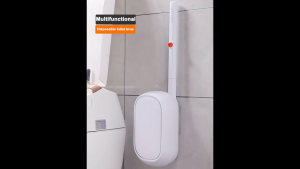 LOOLALA Disposable Toilet Brush Toilet Scrubber Wall-Mounted Disposable Toilet Cleaning Brush Toilet Cleaning Tools 30 Replacement Heads