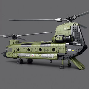 Military Helicopter Building Blocks Toy Double Helix Seagull Armed Chopper Military Educational Toys for Boys And Bé Gáis