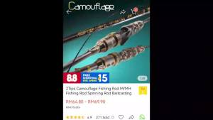 310 TRAINFIS Fishing Rod: Camouflage Spinning & Baitcasting Tips