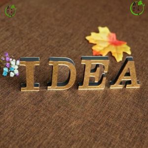 【COD】 26 English Letters and Number DIY 3D Mirror Acrylic Wall Sticker Decals