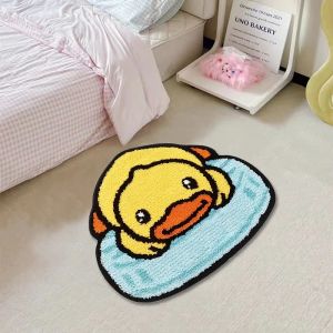 VIKAMA Cartoon Duck Carpet Bathroom Anti-Slip Absorbent Floor Mat Bedroom Plush Carpet Door Mat Home Decoration