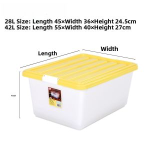 Thickened Transparent Cover Storage Box Alice Childrens Toy Clothes Quilt Organizer Storage Box IRIS Plastic Japanese Style Home Organization