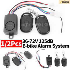 ALLOYSEED | 36-72V Anti-Theft E-bike Alarm Scooter Security Remote Control Detector Alarm for Outdoor Hiking Bike Supplies