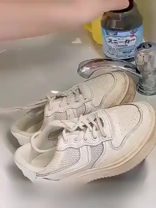 SG Seller Japan White Shoes Cleaner Shoe Foam Spray Free-Wash Shoes Cleaner Foam Sneaker quickly Remove Stubborn