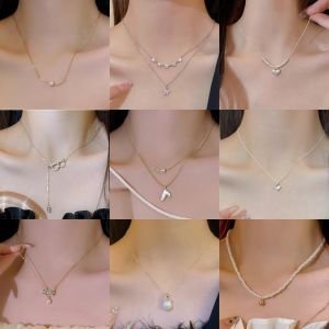 Trendy Heart Shaped Necklace for Women Versatile High End Design Fashionable Choker New 2023 Luxury Accessory Jewelry