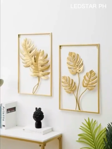 BUY 1 TAKE 1 Wall Decoration Metal Leaf Wall Hanging 40*60CM TV Sofa Background Wall Light Luxury Room Wall Hangings for Home Decor