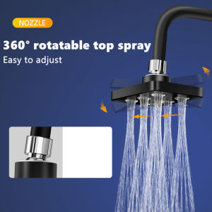 High Pressure Rainshower Head Magic Water Flow Rainfall Shower Head Water- Saving Shower Bathroom Accessories Features.