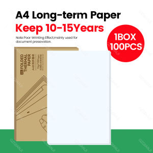 PeriPage A4 Thermal PDF Paper for A40 Printer Quick Dry Keep Long Time 10 Years Storage Continuous Papers Roll Folded Thermal